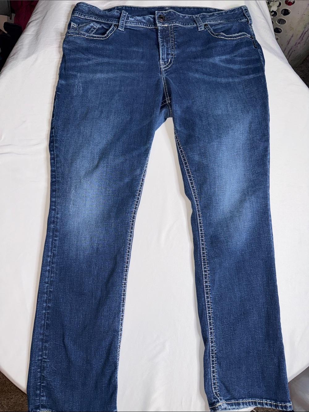 Silver Jeans Suki Straight Leg in Deep Blue Wash